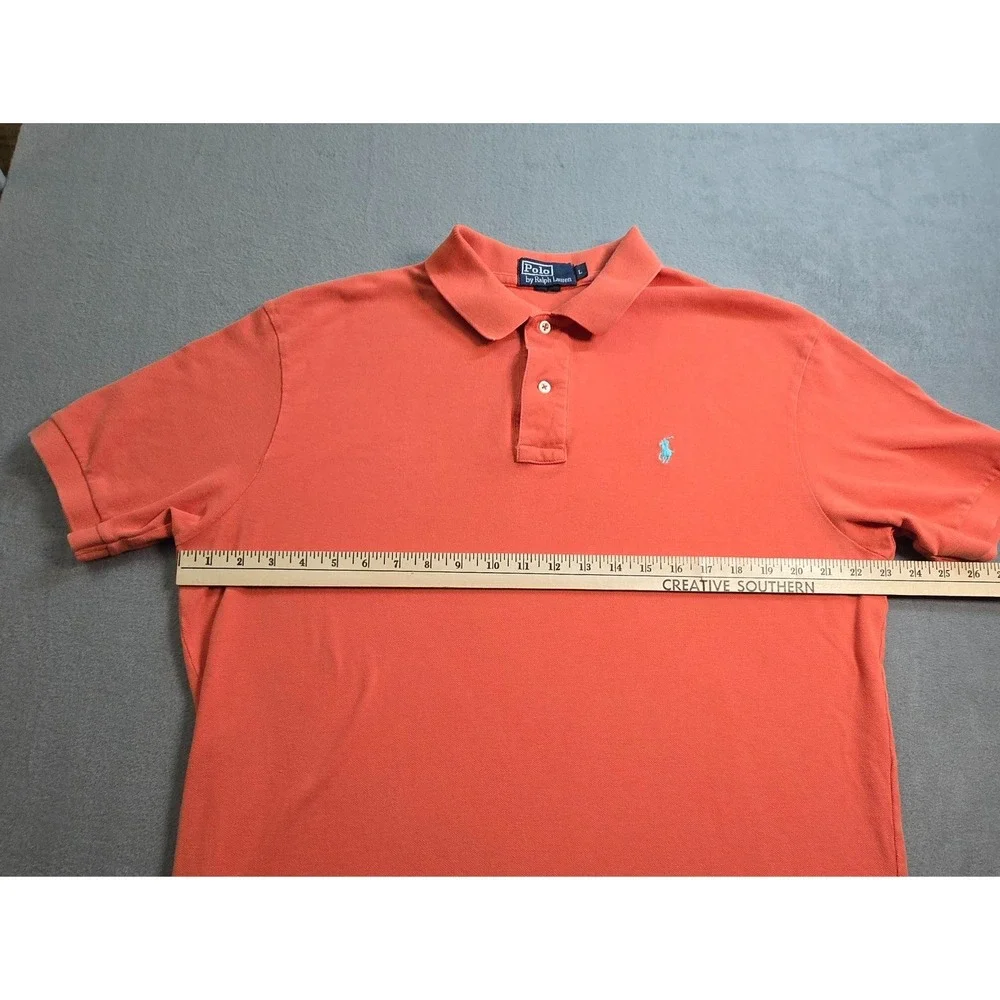 Ralph Lauren Polo Shirt Men Large Orange‎